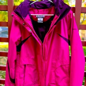 Wine in color a Columbia jacket